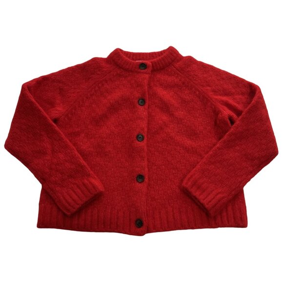 Velvet by Graham & Spencer Chantal Alpaca Cardigan in Red - Picture 1 of 4